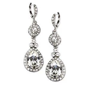 GIVENCHY Silver-Tone Swarovski Element Earrings